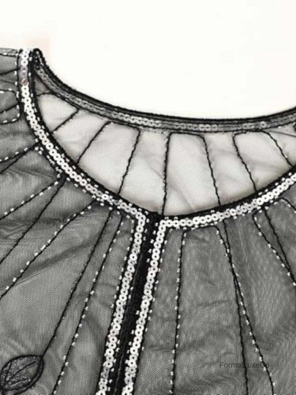 1920s Sequin Beaded Flapper Shawl Evening Wrap Party